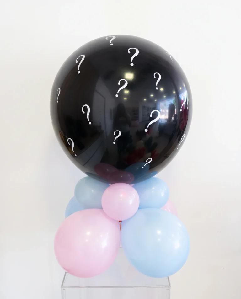 Balão Chá Revelação Arranjo de Mesa
